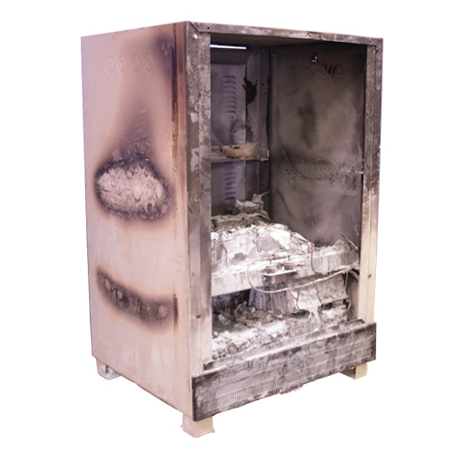 Burnt Battery Cabinet Thermal Runaway