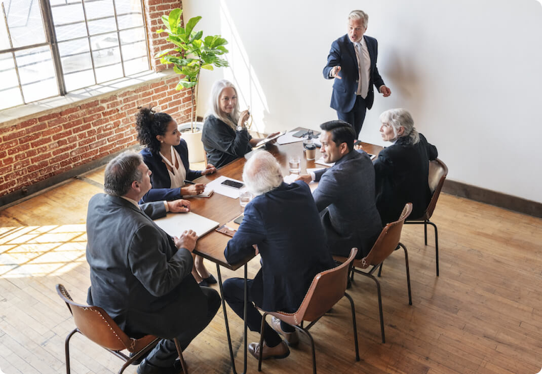 People meeting in conference room